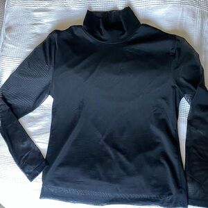 VERO MODA Black mock neck Long sheer Sleeve Top XL